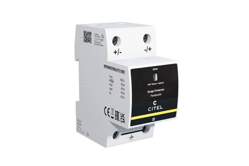 Надеждна защита на DC инсталации с DPVN40CS‐21Y‐1500DC на Citel